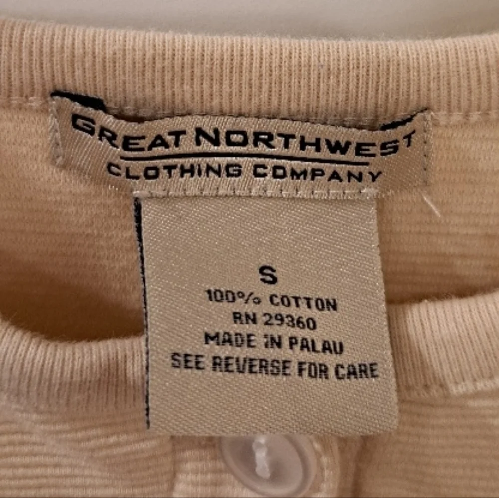 Great Northwest Clothing Company Striped top  CreamTan Brown size S